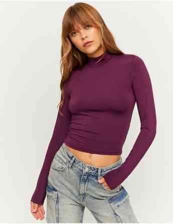Tally Weijl - PURPLE BASIC LONG SLEEVES T-SHIRT Tbilisi