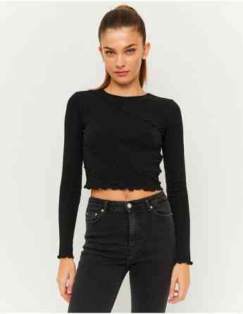 Tally Weijl - BLACK CROPPED BASIC T-SHIRT Tbilisi