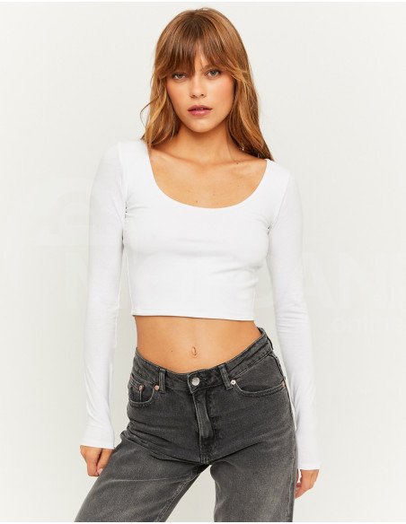 Tally Weijl - WHITE CROPPED BASIC TOP Tbilisi - photo 1