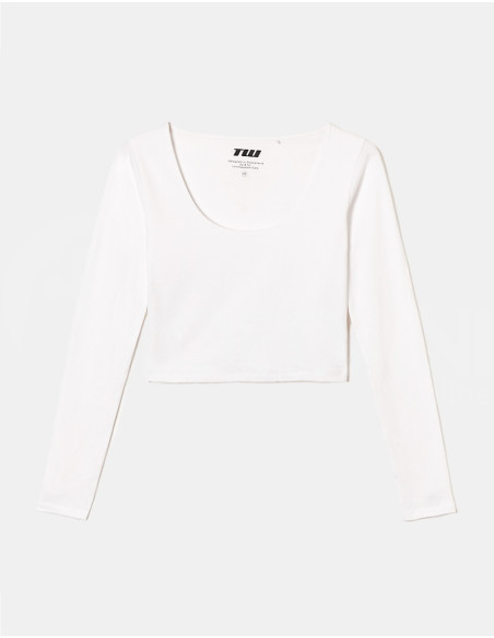 Tally Weijl - WHITE CROPPED BASIC TOP Tbilisi - photo 3