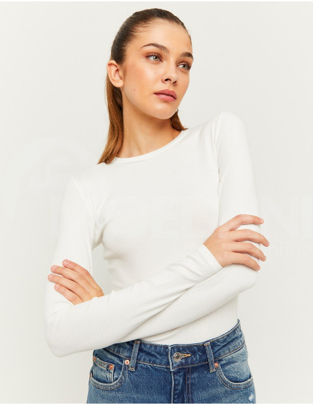 Tally Weijl  - WHITE BASIC LONG SLEEVES BODYSUIT Тбилиси - изображение 3