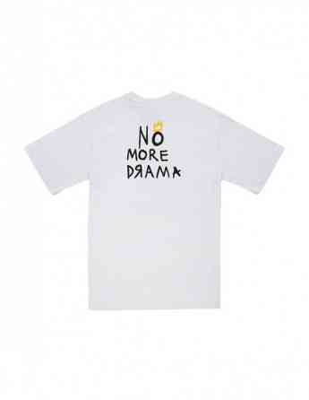 Dogo - Unisex Vegan White T-Shirt - No More Drama Design Tbilisi