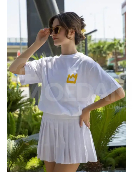 Dogo - Unisex Vegan White T-Shirt - No More Drama Design Тбилиси - изображение 1