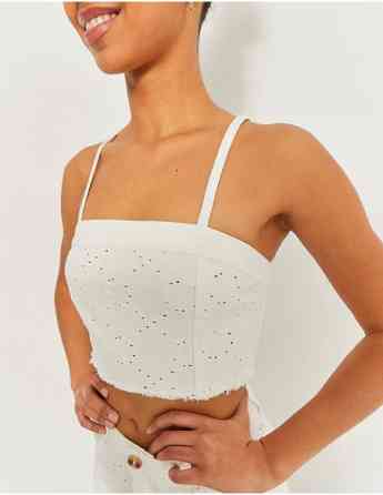 Tally Weijl - EMBROIDERED DENIM TOP თბილისი