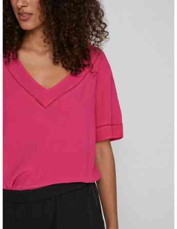 VILA - VIMESA DETAIL V-NECK S/S TOP/SU - NOOS თბილისი