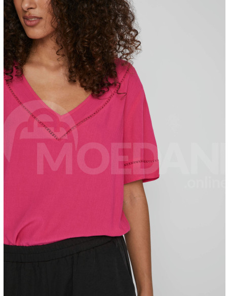 VILA - VIMESA DETAIL V-NECK S/S TOP/SU - NOOS თბილისი - photo 3