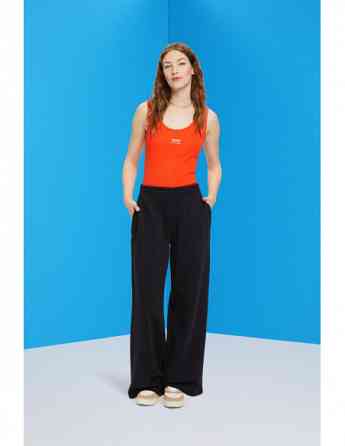 ESPRIT - Ribbed tank top with embroidered logo თბილისი