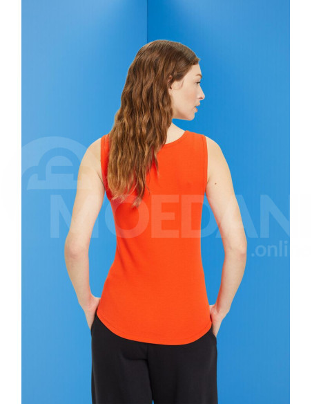 ESPRIT - Ribbed tank top with embroidered logo Тбилиси - изображение 2