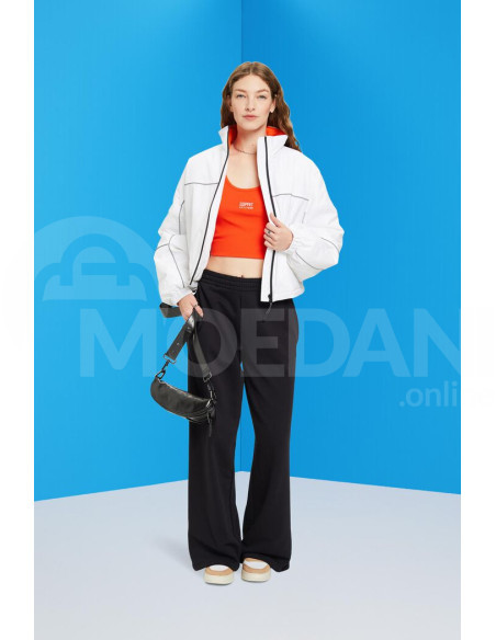 ESPRIT - Ribbed tank top with embroidered logo Тбилиси - изображение 3