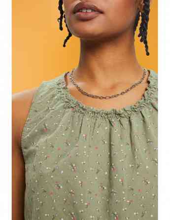 ESPRIT - Sleeveless linen blend blouse with floral print თბილისი