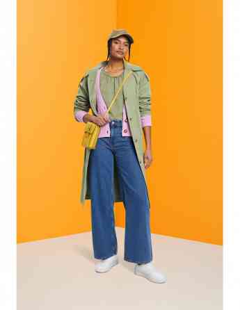 ESPRIT - Sleeveless linen blend blouse with floral print თბილისი