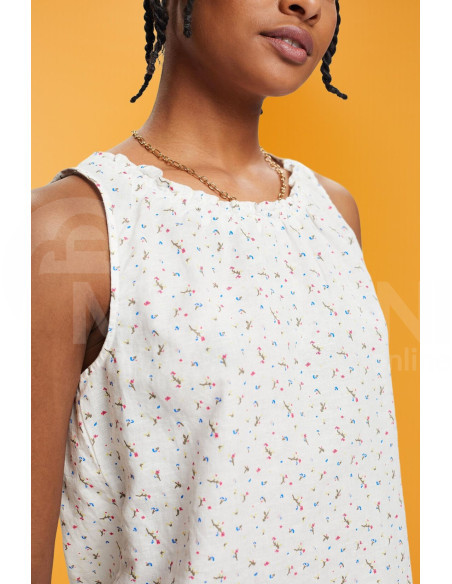 ESPRIT - Sleeveless linen blend blouse with floral print თბილისი - photo 3