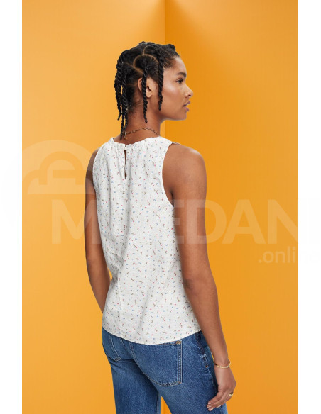 ESPRIT - Sleeveless linen blend blouse with floral print თბილისი - photo 2