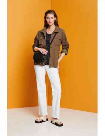 ESPRIT - Sleeveless linen blend blouse with floral print თბილისი