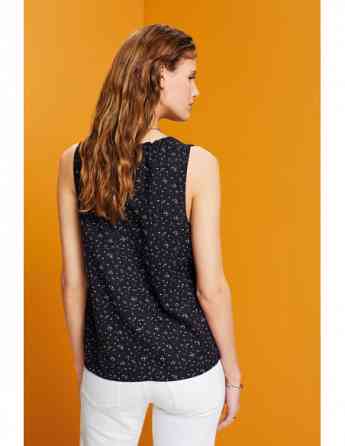 ESPRIT - Sleeveless linen blend blouse with floral print თბილისი
