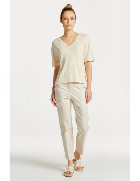 Gant - GANT LINEN RIB SS V-NECK T-SHIRT თბილისი - photo 3