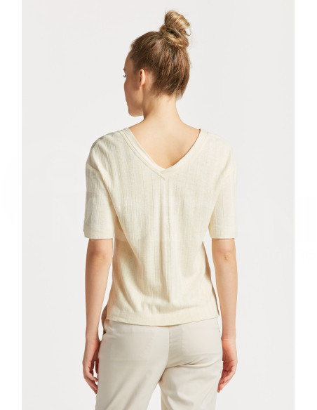 Gant - GANT LINEN RIB SS V-NECK T-SHIRT თბილისი - photo 2