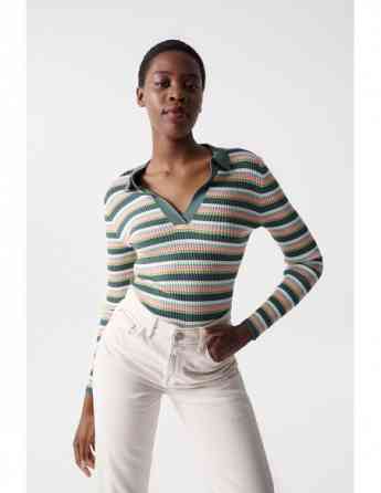Salsa Jeans - RIBBED KNIT POLO SHIRT თბილისი