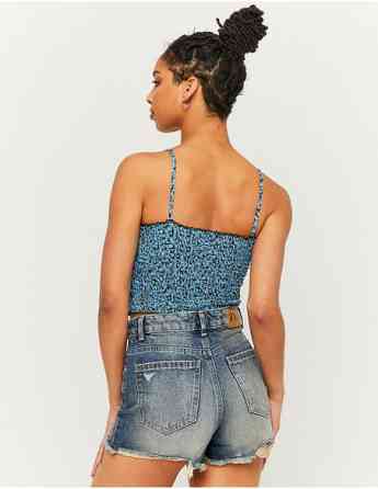 Tally Weijl - BLUE FLORAL TOP WITH ELASTIC STRAPS თბილისი