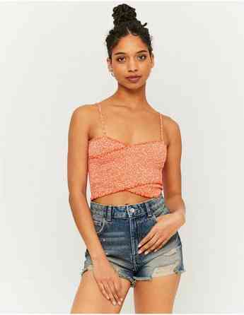 Tally Weijl - ORANGE FLORAL TOP WITH ELASTIC STRAPS თბილისი
