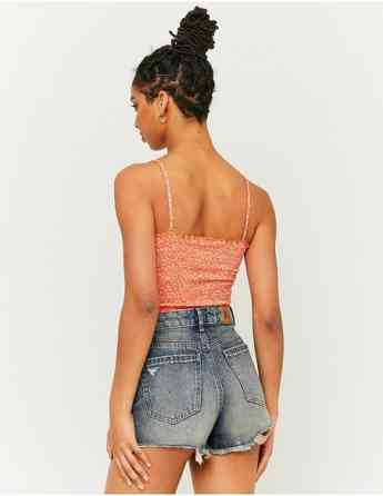 Tally Weijl - ORANGE FLORAL TOP WITH ELASTIC STRAPS თბილისი
