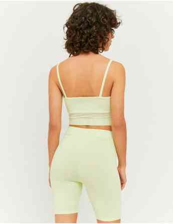 Tally Weijl - GREEN SLEEVELESS PRINTED CROP TOP თბილისი