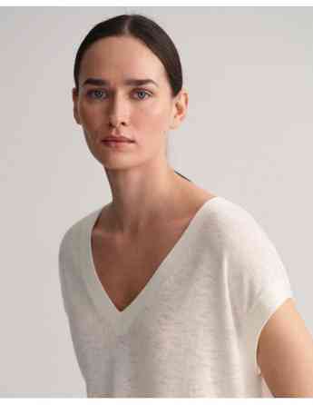Gant - Linen Blend V-Neck Vest თბილისი