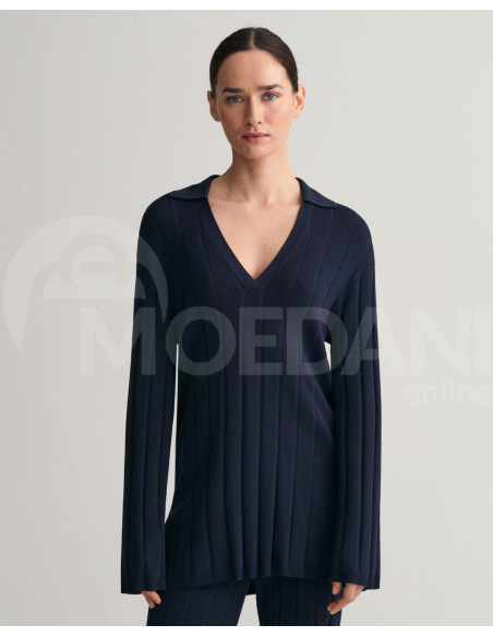 Gant - Rib Knit Open Collar Sweater თბილისი - photo 1