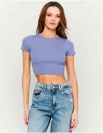 Tally Weijl - PURPLE KNIT CROPPED TOP თბილისი