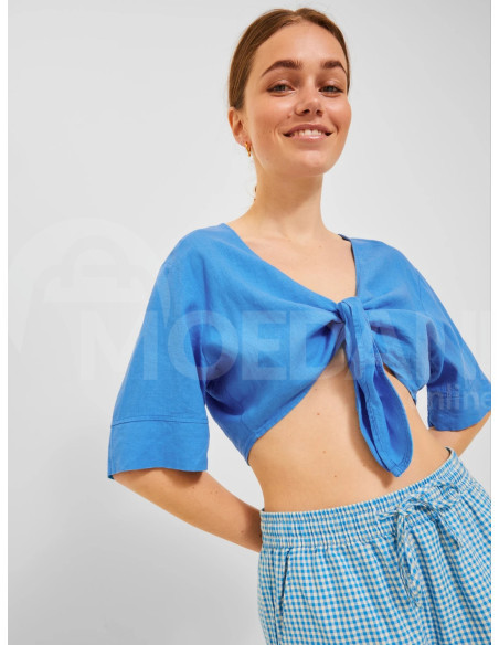 JJXX - JXTINE LINEN CROPPED SS TOP WVN თბილისი - photo 4