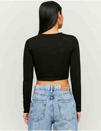 Tally Weijl - BLACK CROPPED TOP WITH STRASS თბილისი