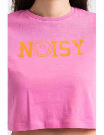 Noisy May -  NMFRAN CROPPED PRINTED T-SHIRT Tbilisi