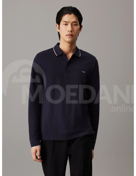 CALVIN KLEIN - STRETCH PIQUE TIPPING LS POLO Tbilisi - photo 2