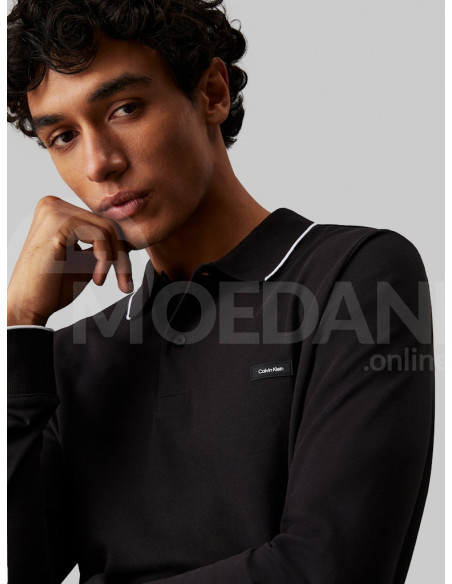CALVIN KLEIN - STRETCH PIQUE TIPPING LS POLO Tbilisi - photo 4
