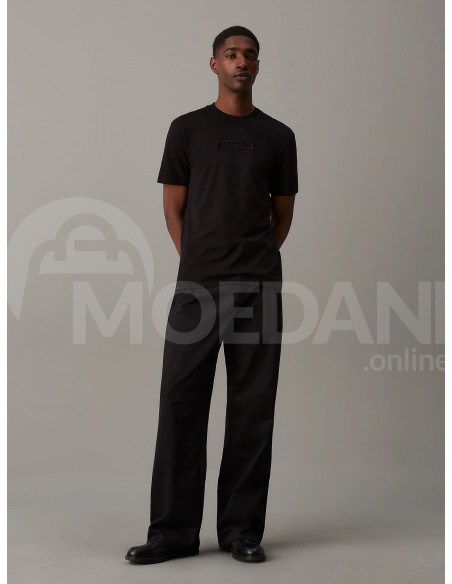 CALVIN KLEIN - EMBROIDERED LOGO PEACHED T-SHIRT Тбилиси - изображение 4