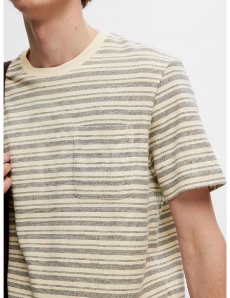 SELECTED HOMME - SLHSUNE STRIPE POCKET SS O-NECK TEE Тбилиси - изображение 4