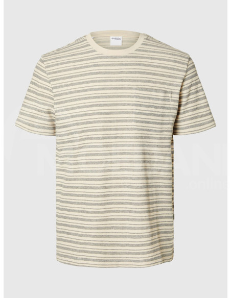 SELECTED HOMME - SLHSUNE STRIPE POCKET SS O-NECK TEE Тбилиси - изображение 6