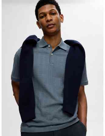 SELECTED HOMME - SLHJETT JACQUARD SS POLO Tbilisi