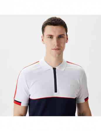 Lacoste -Lacoste Men's Regular Fit Color Blocked Blue Polo თბილისი