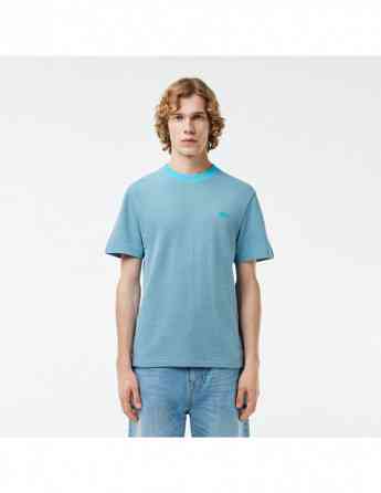 Lacoste - CAVIAR TEXTURE CONTRAST NECK COTTON T-SHIRT თბილისი