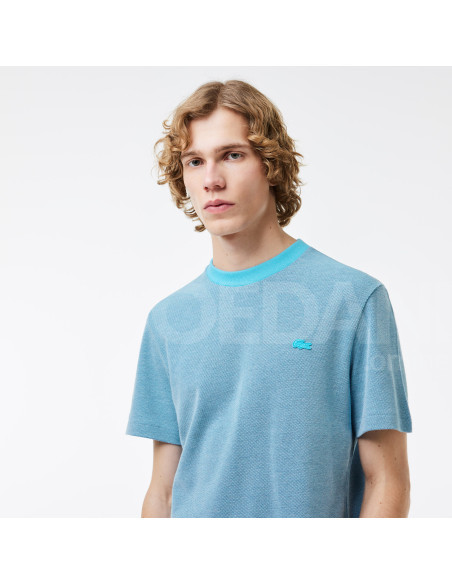 Lacoste - CAVIAR TEXTURE CONTRAST NECK COTTON T-SHIRT Tbilisi - photo 3