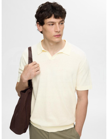 SELECTED HOMME - SLHLAKE LINEN SS POLO Тбилиси - изображение 3