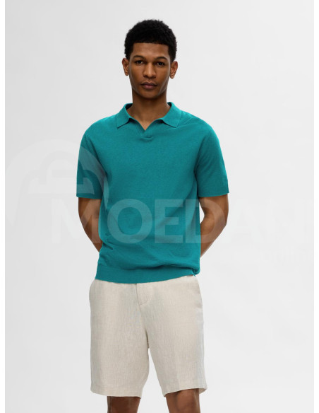 SELECTED HOMME - SLHLAKE LINEN SS POLO Тбилиси - изображение 3