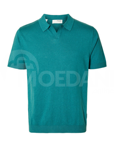 SELECTED HOMME - SLHLAKE LINEN SS POLO Тбилиси - изображение 6