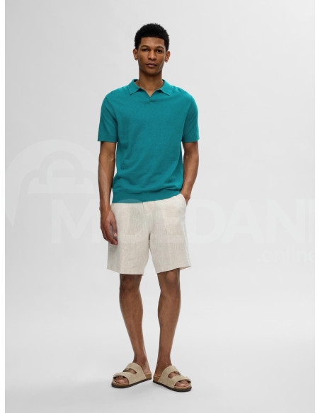 SELECTED HOMME - SLHLAKE LINEN SS POLO Тбилиси - изображение 1