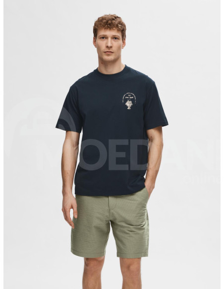 SELECTED HOMME - SLHRELAXARIES PRINT SS O-NECK TEE Tbilisi - photo 3