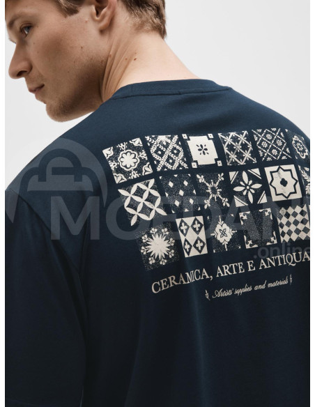 SELECTED HOMME - SLHRELAXARIES PRINT SS O-NECK TEE Tbilisi - photo 4