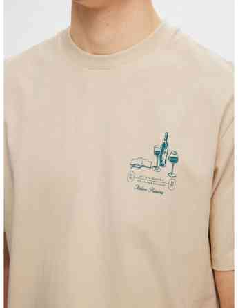 SELECTED HOMME - SLHRELAXARIES PRINT SS O-NECK TEE თბილისი