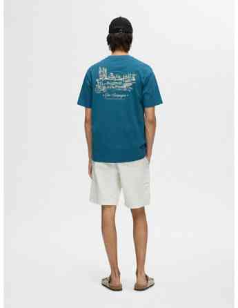 SELECTED HOMME - SLHRELAXARIES PRINT SS O-NECK TEE თბილისი