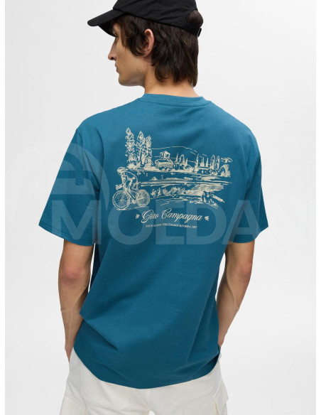 SELECTED HOMME - SLHRELAXARIES PRINT SS O-NECK TEE Tbilisi - photo 4